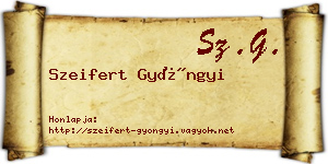 Szeifert Gyöngyi névjegykártya