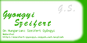 gyongyi szeifert business card