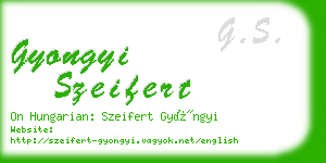 gyongyi szeifert business card